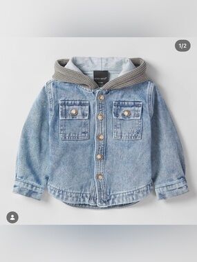 Little Bipsy light wash denim jacket size 10